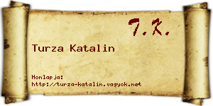 Turza Katalin névjegykártya